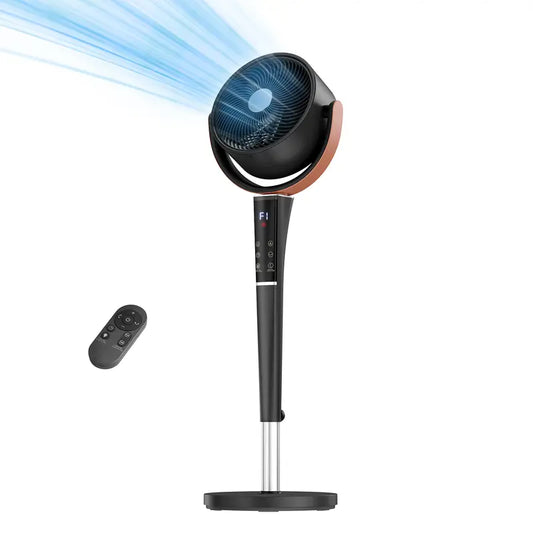 Bedroom floor fan, 20-decibel DC air circulator fan